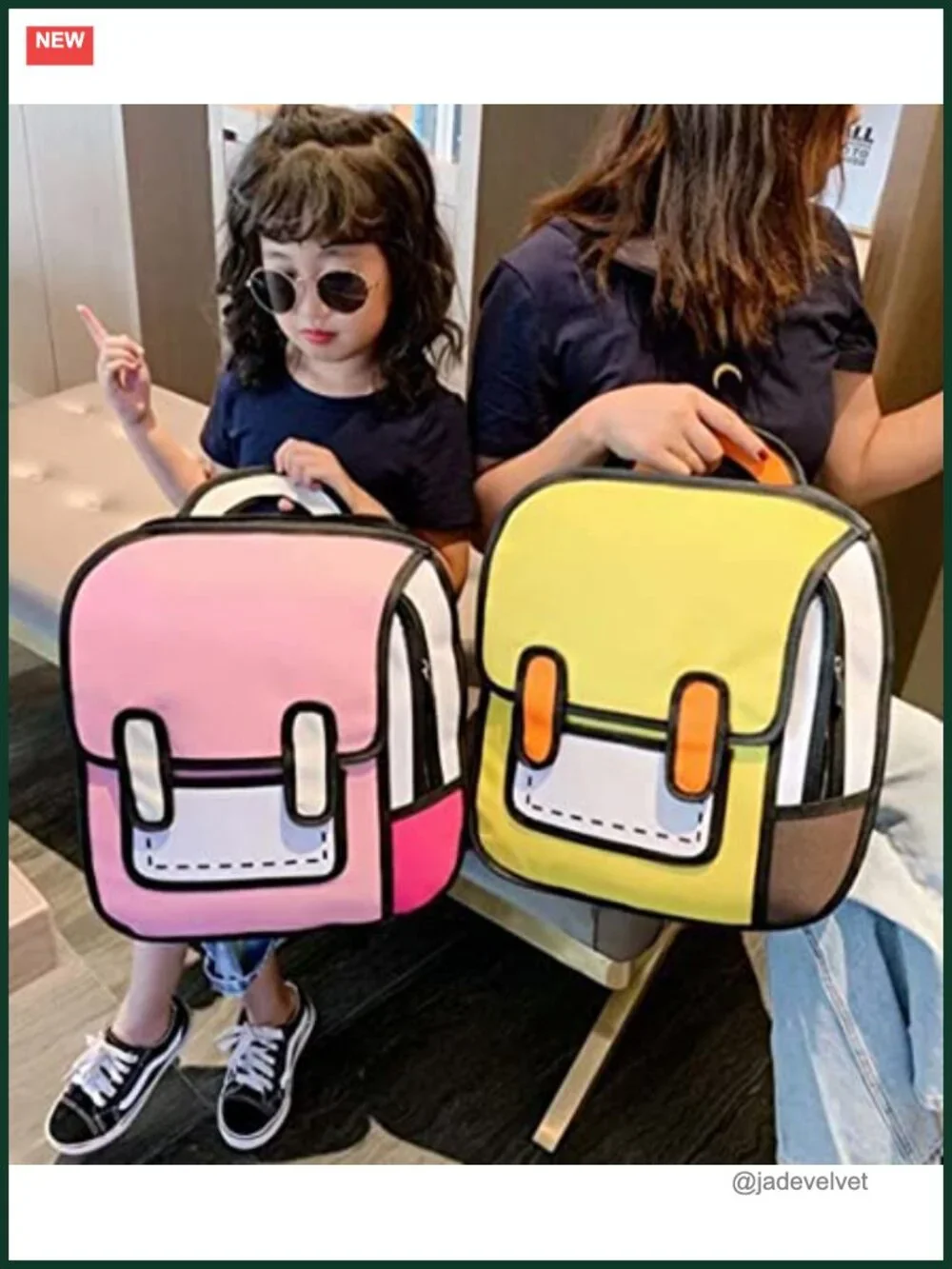 Kids 3D Cartoon Backpack Daypack Water-Resistant Nylon School Bag